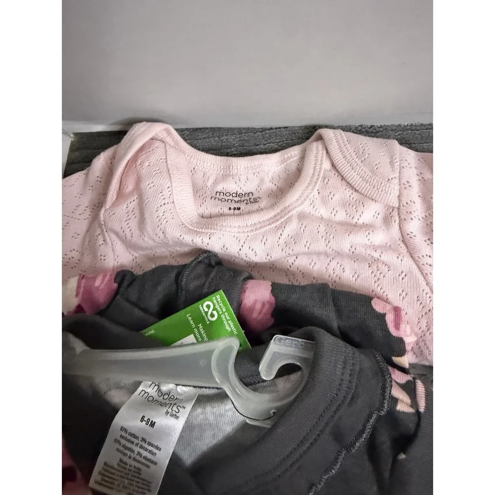 Lot Of Modern Moments by Gerber 6/9 Months Baby Girl Clothes